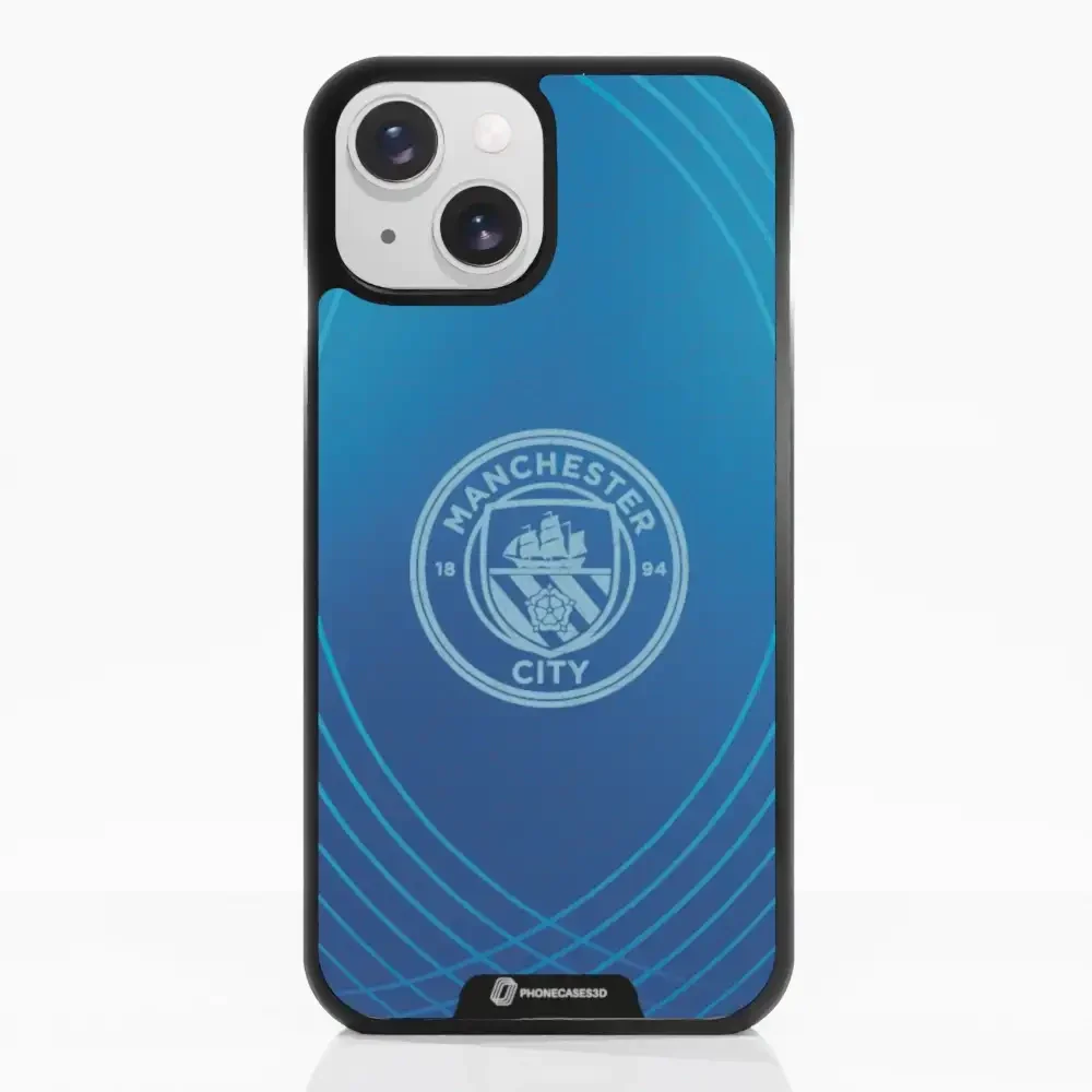 Man City Official 3D Phone Case Design Metalic Blue - Image 16