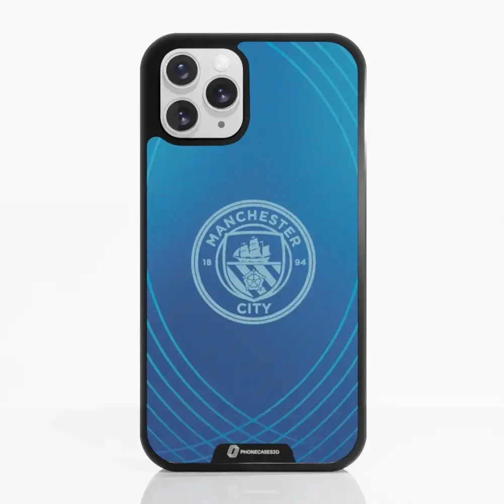 Man City Official 3D Phone Case Design Metalic Blue - Image 2