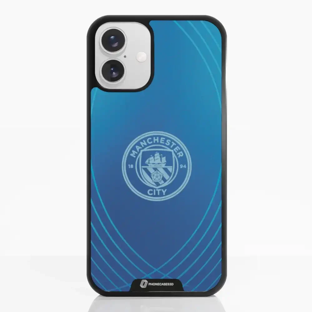 Man City Official 3D Phone Case Design Metalic Blue - Image 22