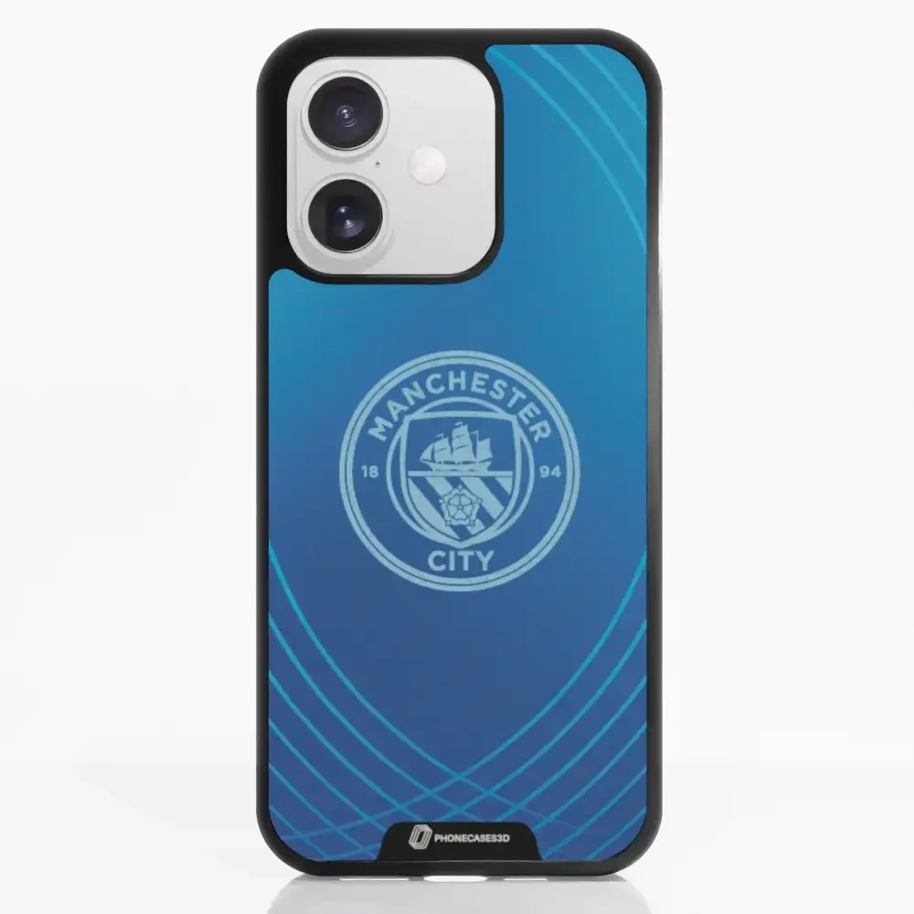 Man City Official 3D Phone Case Design Metalic Blue - Image 24
