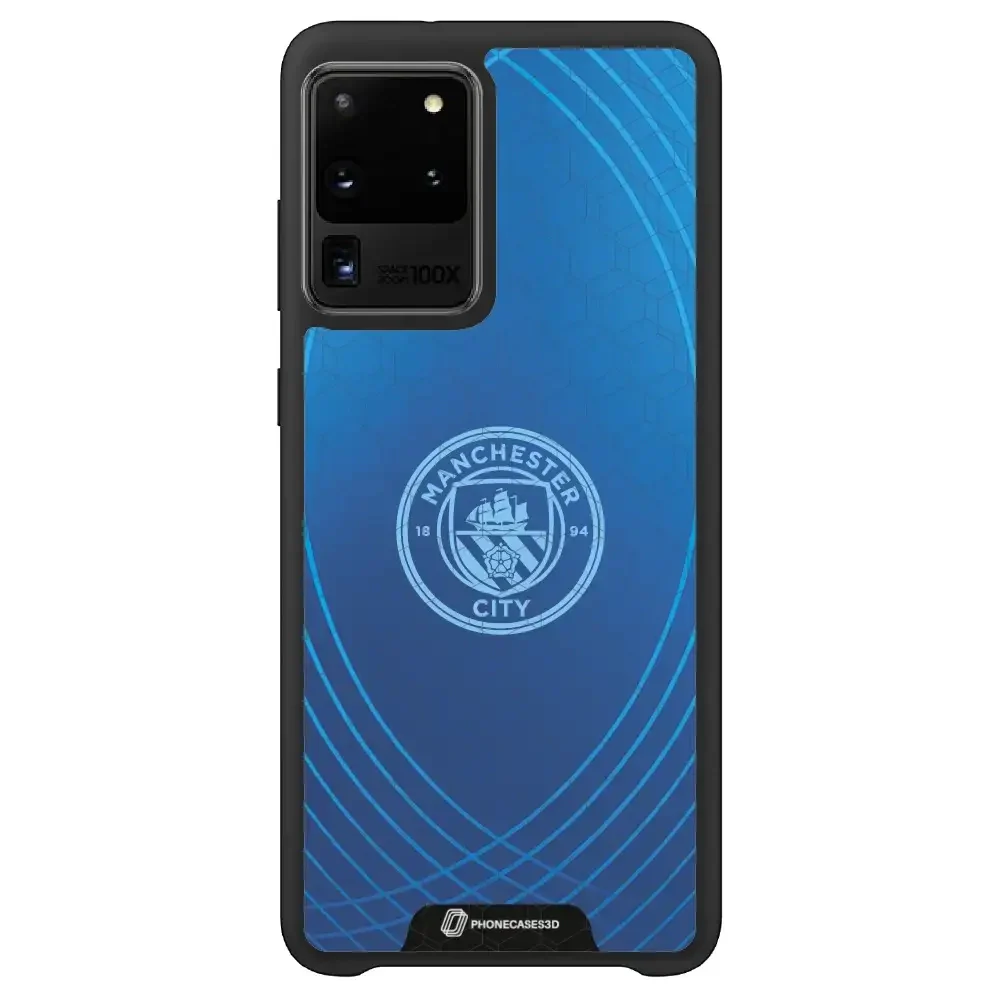 Man City Official 3D Phone Case Design Metalic Blue - Image 43