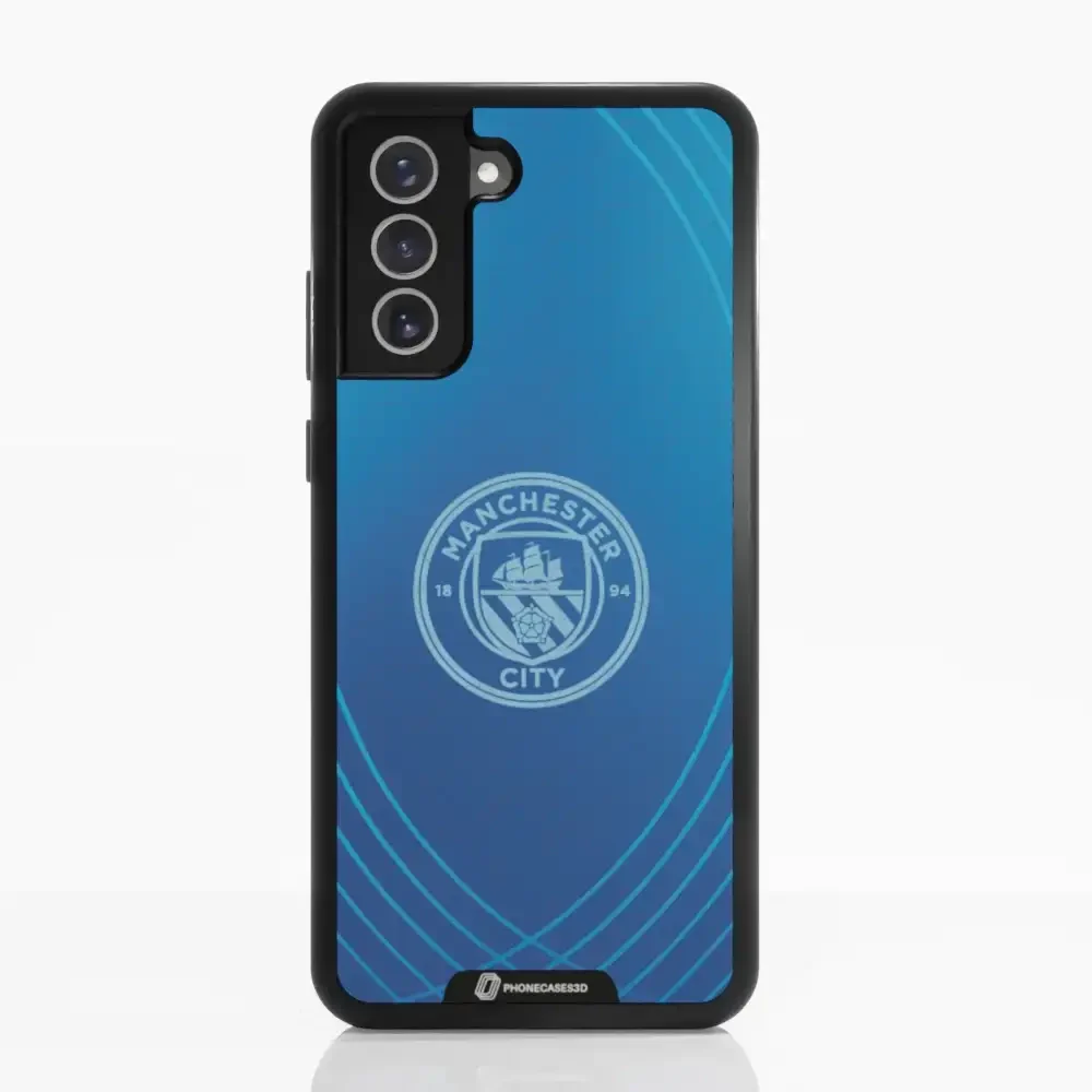 Man City Official 3D Phone Case Design Metalic Blue - Image 52