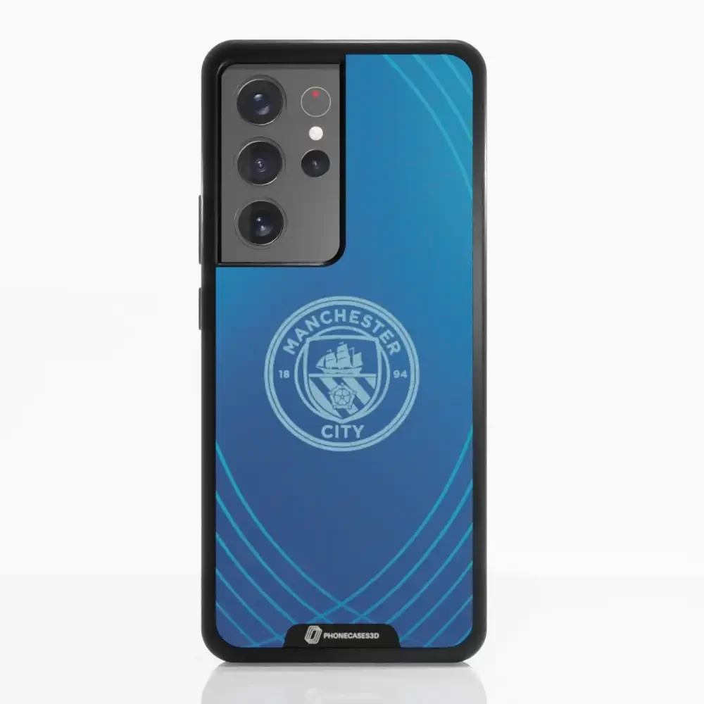 Man City Official 3D Phone Case Design Metalic Blue - Image 53