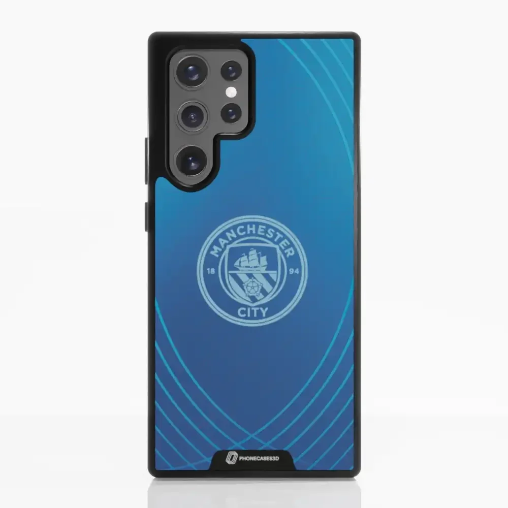 Man City Official 3D Phone Case Design Metalic Blue - Image 56