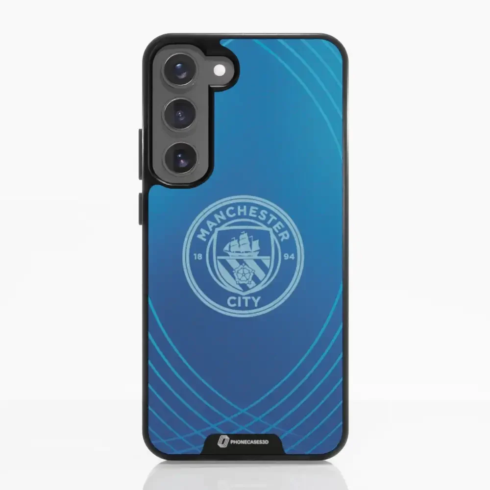 Man City Official 3D Phone Case Design Metalic Blue - Image 57