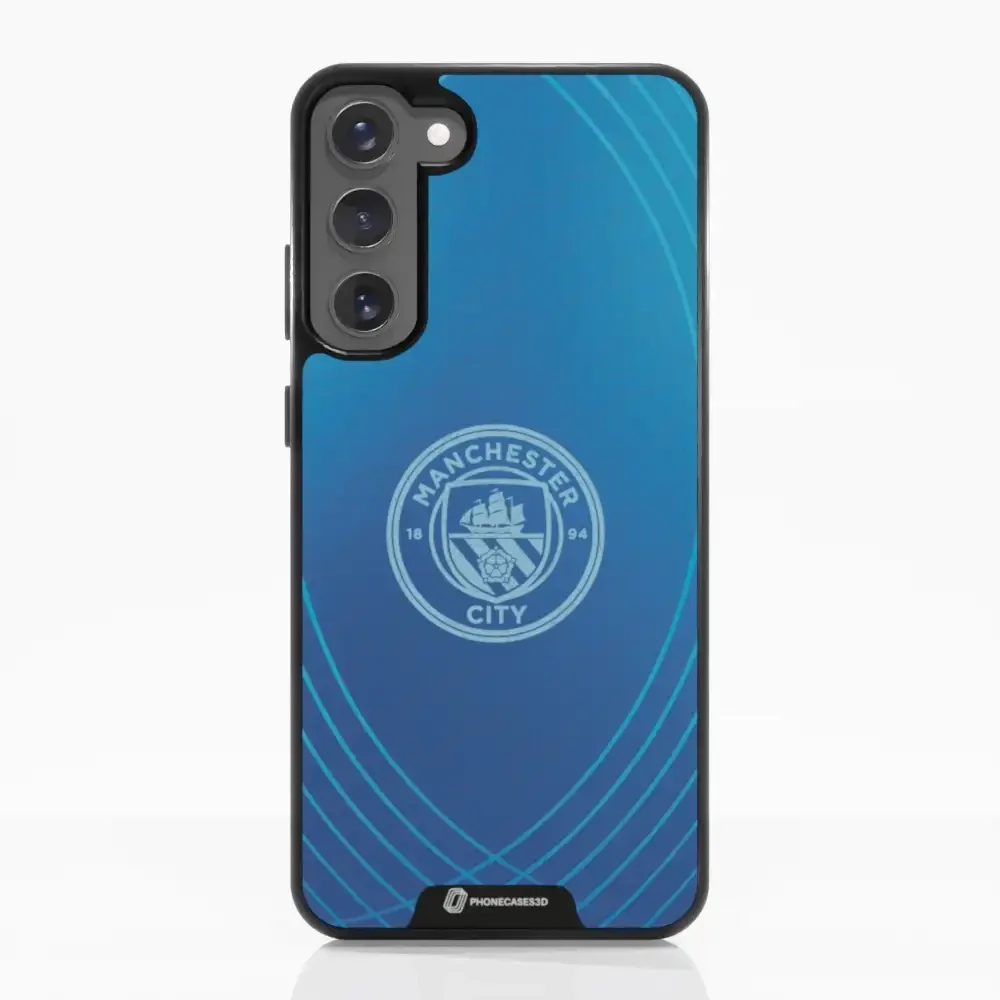 Man City Official 3D Phone Case Design Metalic Blue - Image 59