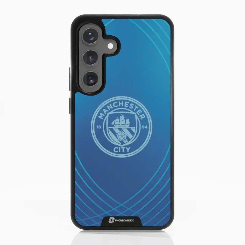 Man City Official 3D Phone Case Design Metalic Blue - Image 61