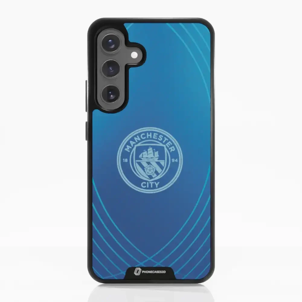 Man City Official 3D Phone Case Design Metalic Blue - Image 65