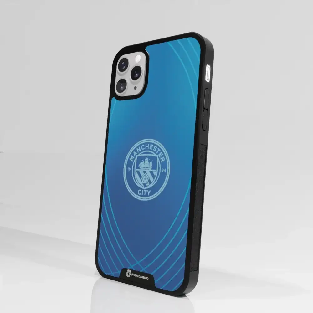 Man City Official 3D Phone Case Design Metalic Blue - Image 76