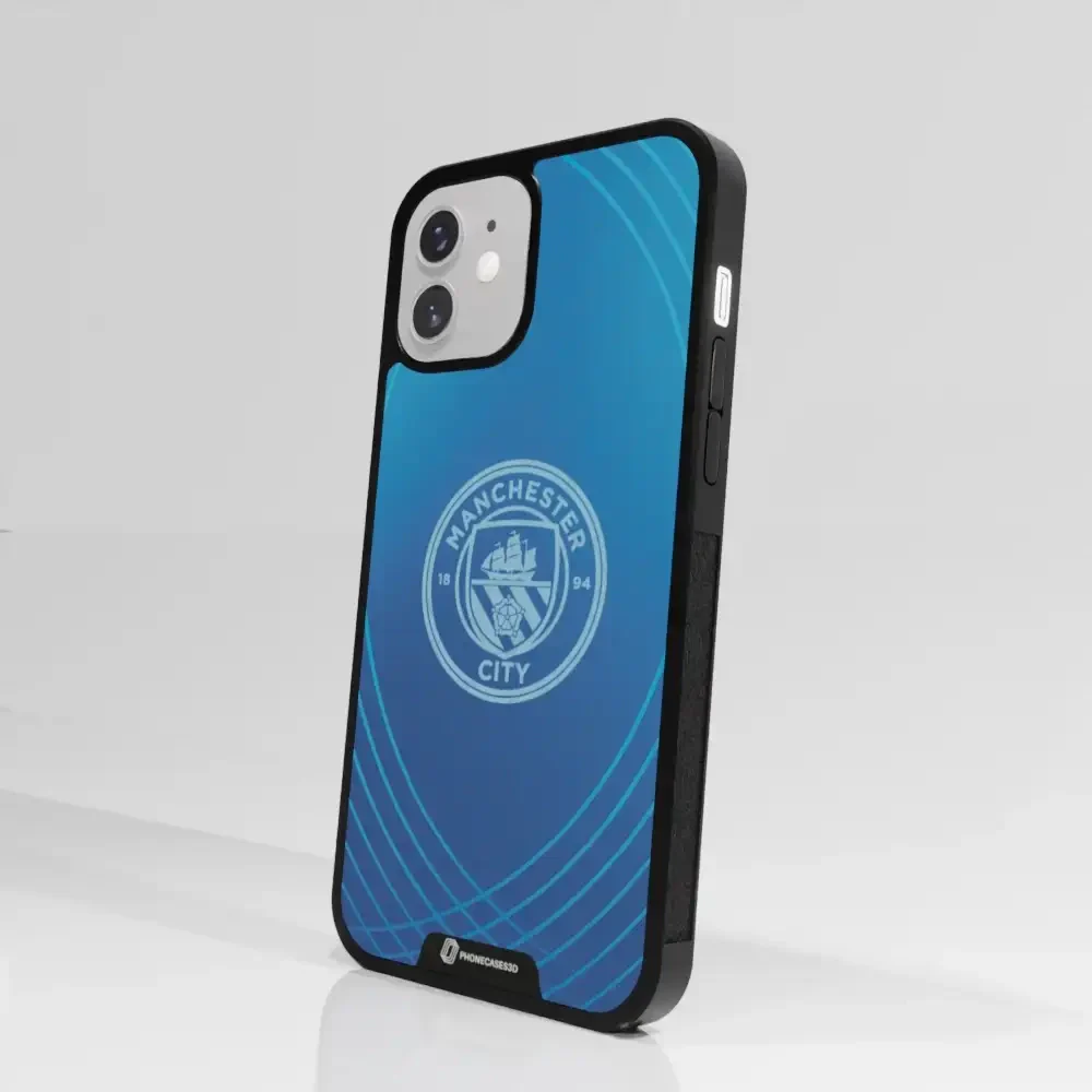 Man City Official 3D Phone Case Design Metalic Blue - Image 77