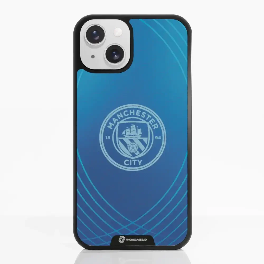 Man City Official 3D Phone Case Design Metalic Blue - Image 8