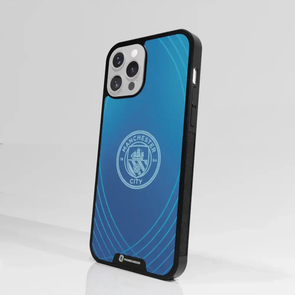 Man City Official 3D Phone Case Design Metalic Blue - Image 80