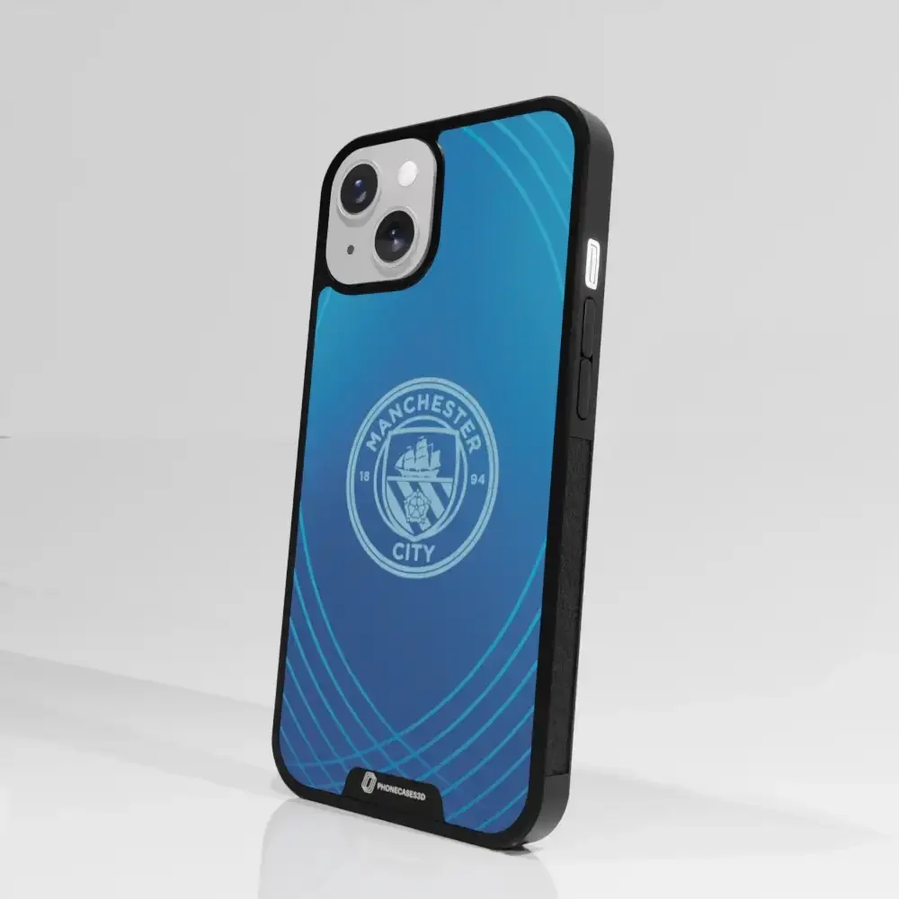 Man City Official 3D Phone Case Design Metalic Blue - Image 81