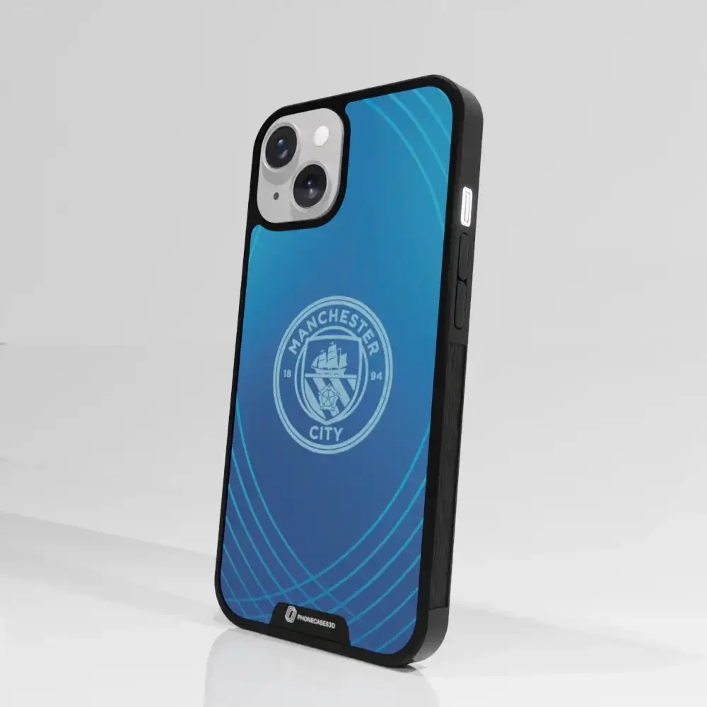 Man City Official 3D Phone Case Design Metalic Blue - Image 85