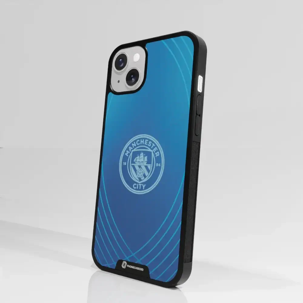 Man City Official 3D Phone Case Design Metalic Blue - Image 90