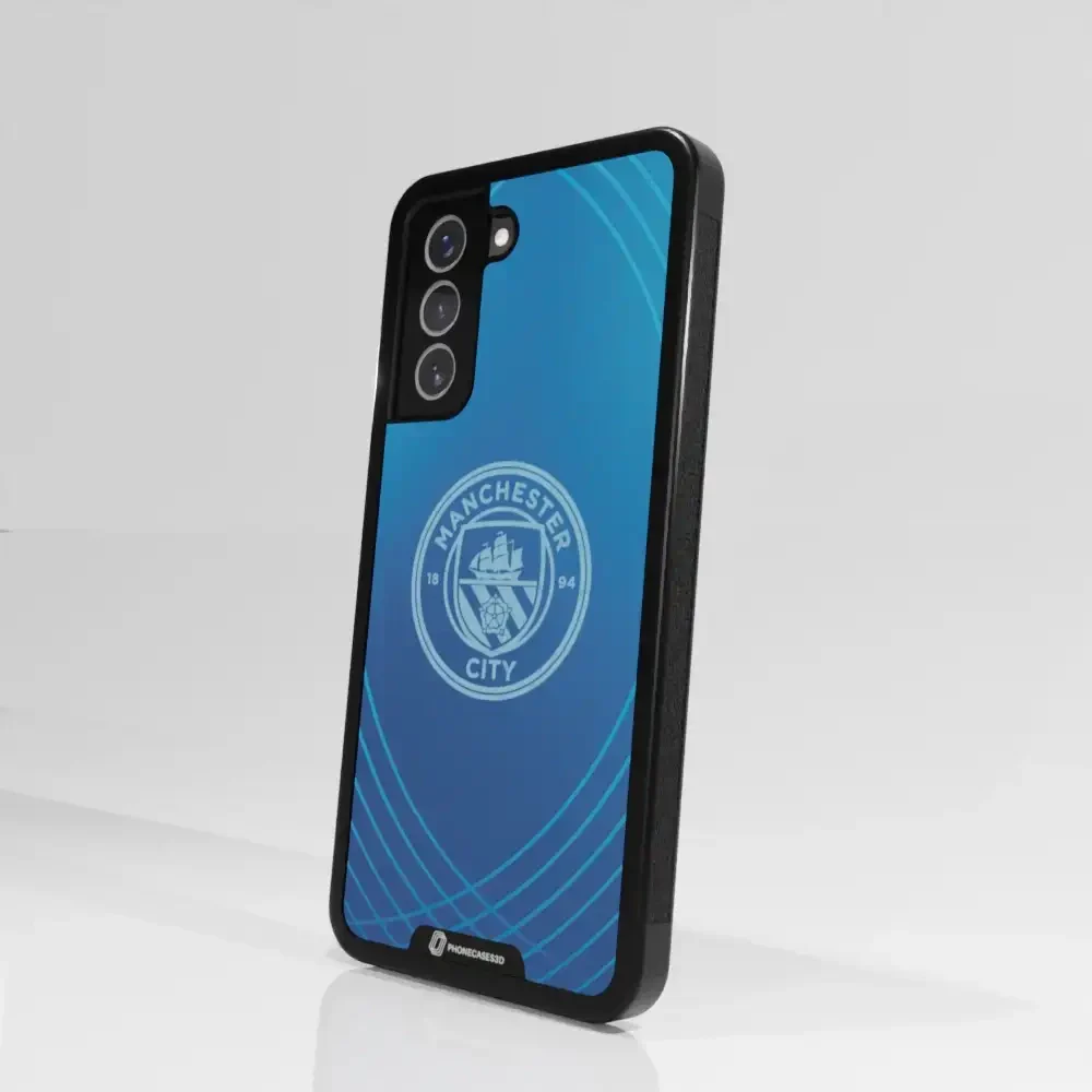 Man City Official 3D Phone Case Design Metalic Blue - Image 99