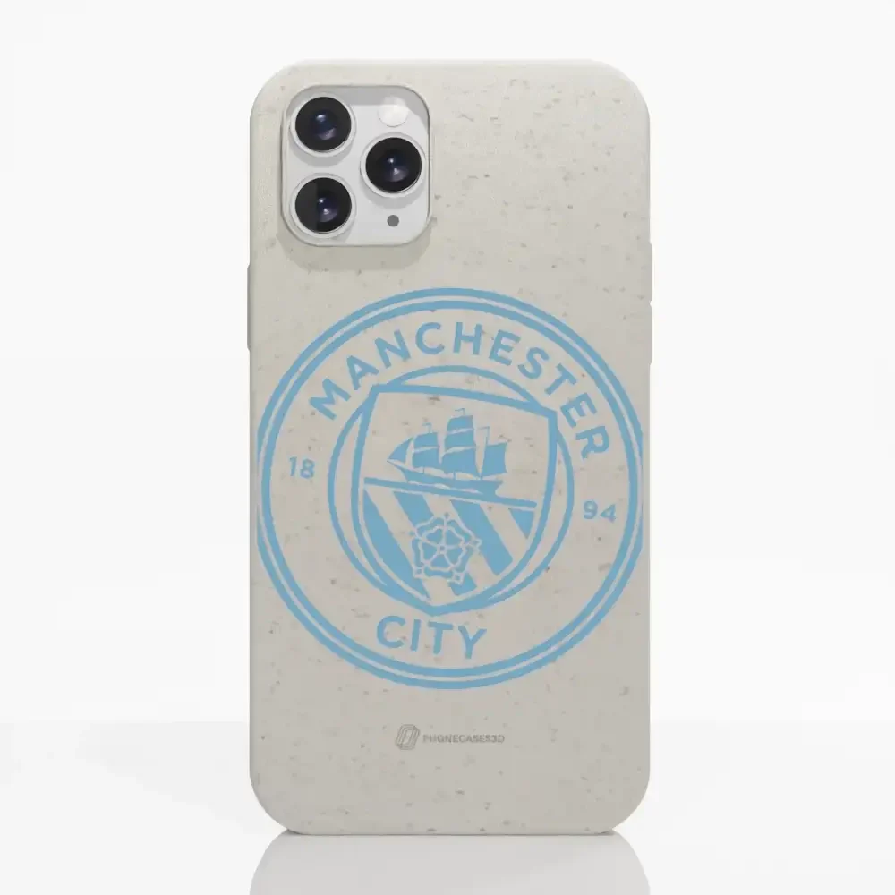 Manchester City Official Compostable Phone Case – Blue Tilted Crest - Image 2