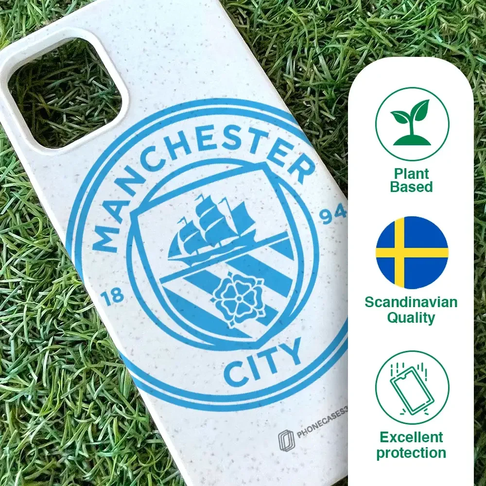 Manchester City Official Compostable Phone Case – Blue Tilted Crest - Image 45