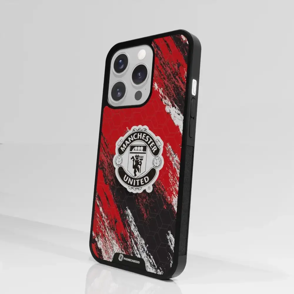 Manchester United Official 3D Phone Case Design black shield - Image 88