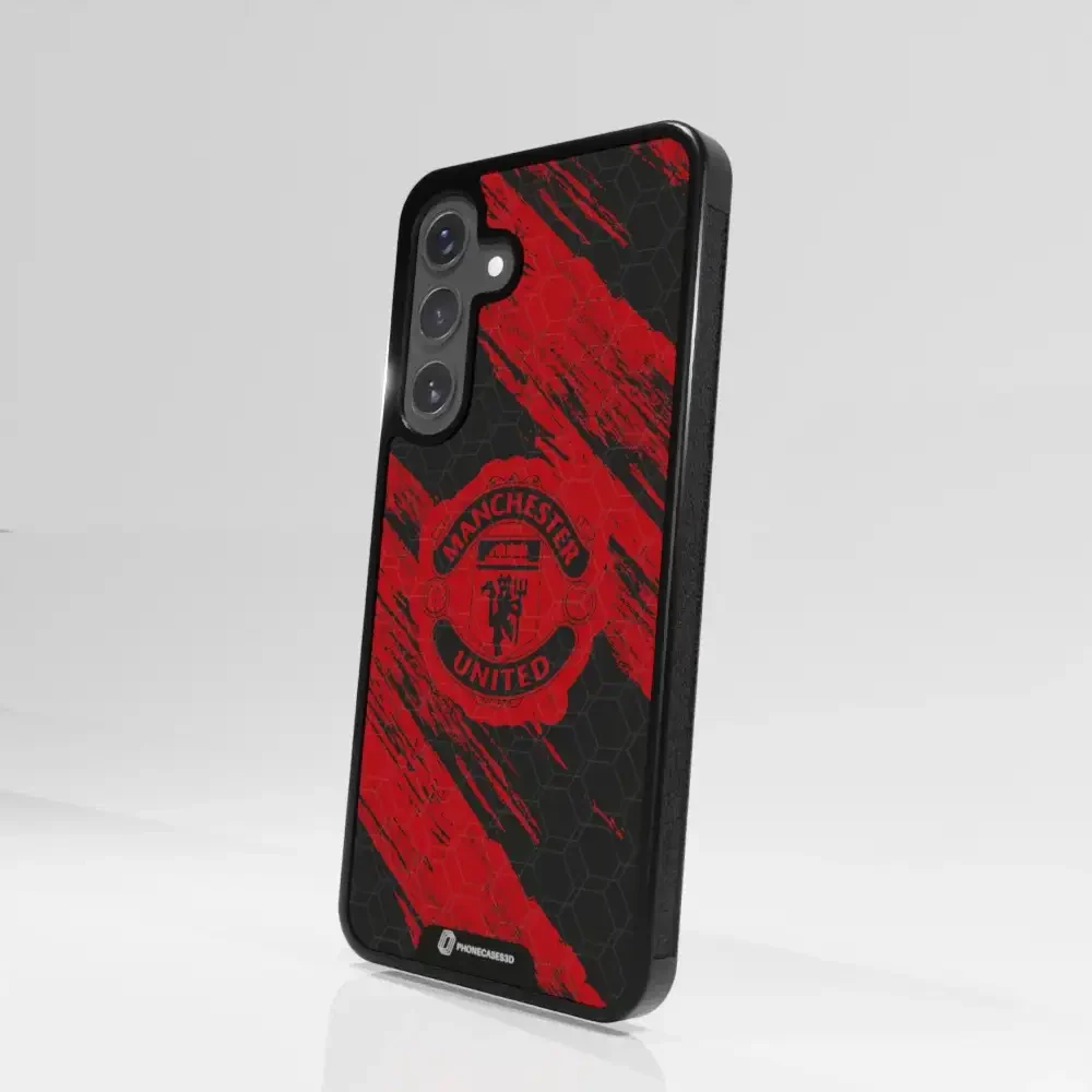 Manchester United Official 3D Phone Case Design red & black abstract - Image 108