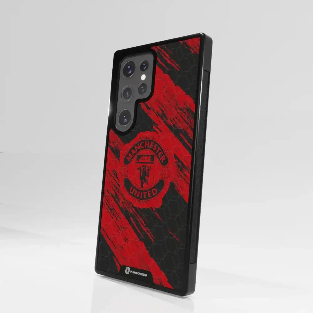 Manchester United Official 3D Phone Case Design red & black abstract - Image 109