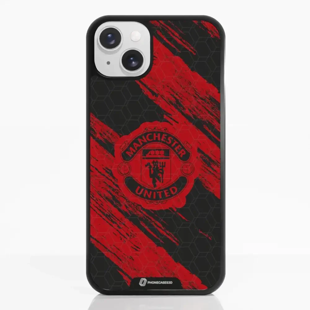 Manchester United Official 3D Phone Case Design red & black abstract - Image 17