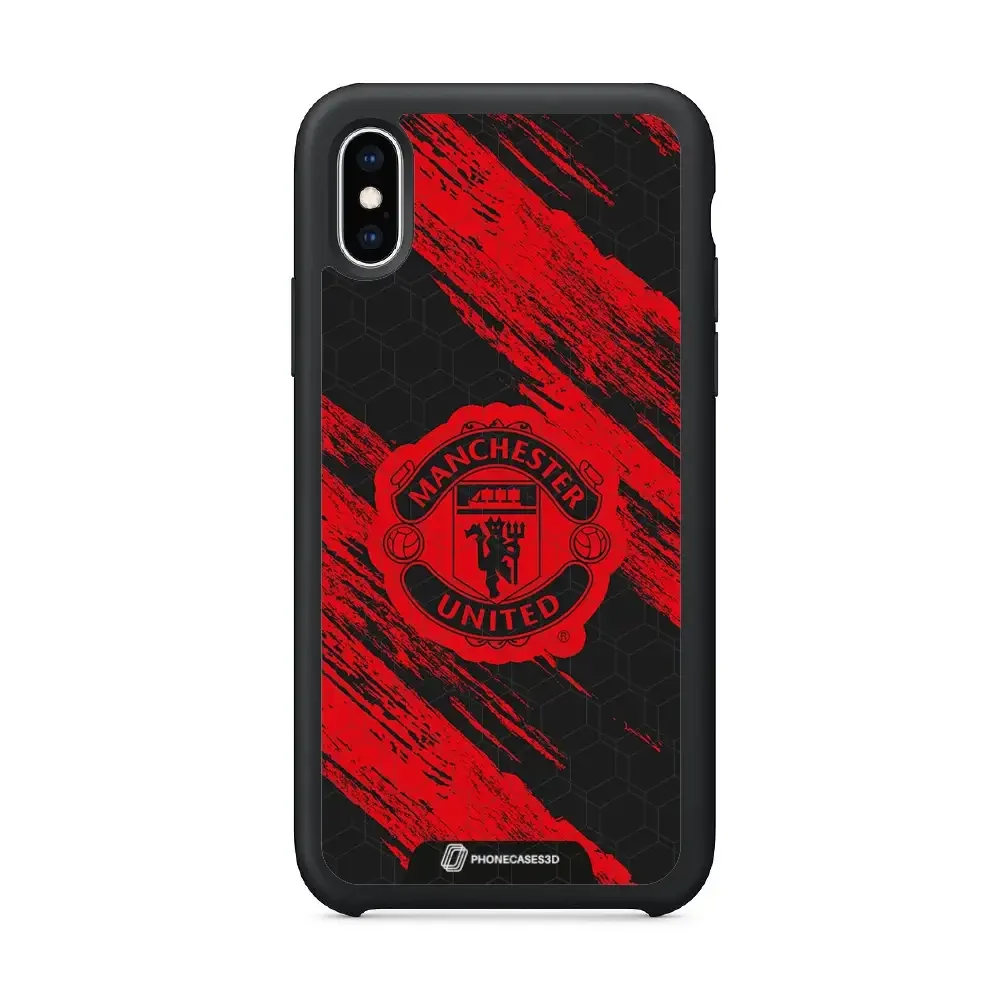 Manchester United Official 3D Phone Case Design red & black abstract - Image 37