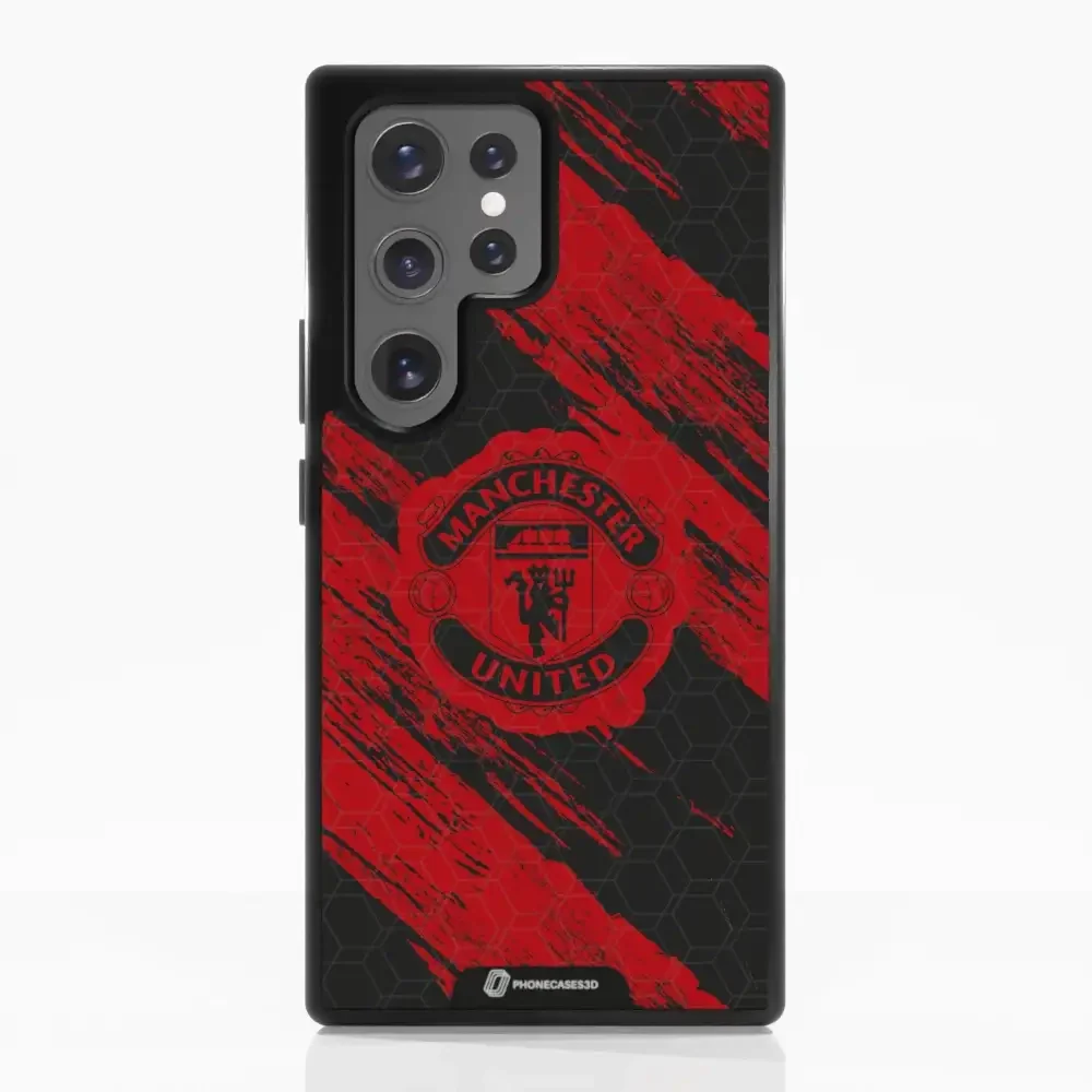 Manchester United Official 3D Phone Case Design red & black abstract - Image 63