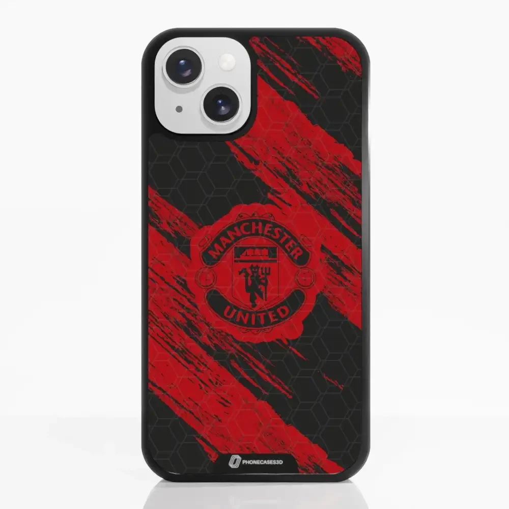 Manchester United Official 3D Phone Case Design red & black abstract - Image 8