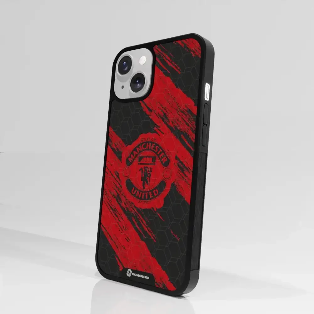 Manchester United Official 3D Phone Case Design red & black abstract - Image 82