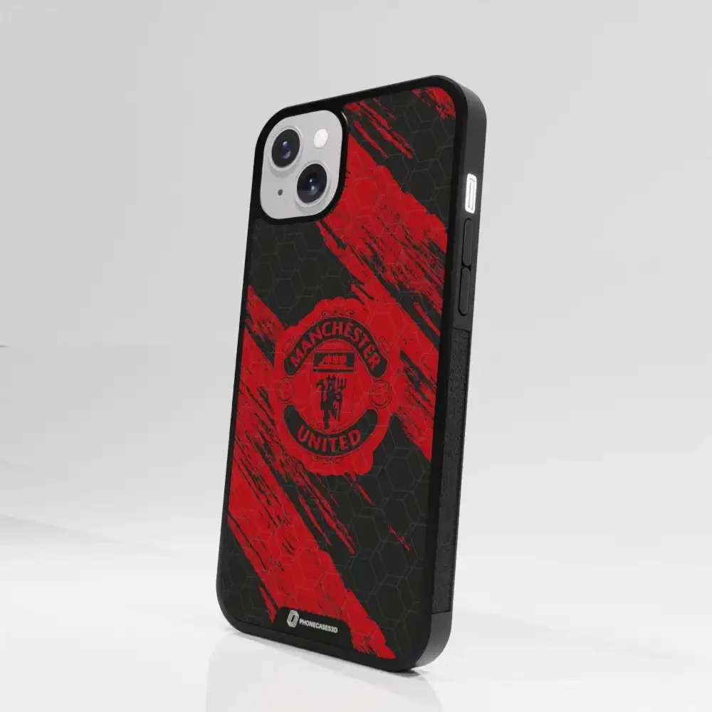 Manchester United Official 3D Phone Case Design red & black abstract - Image 83