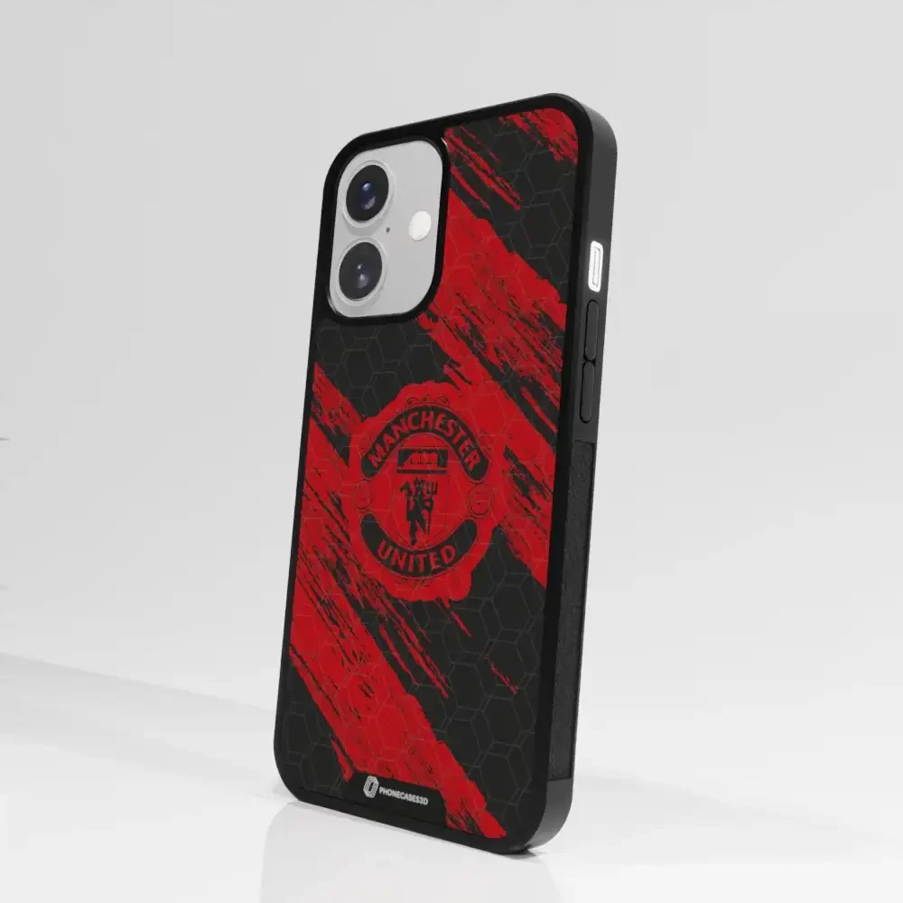 Manchester United Official 3D Phone Case Design red & black abstract - Image 90