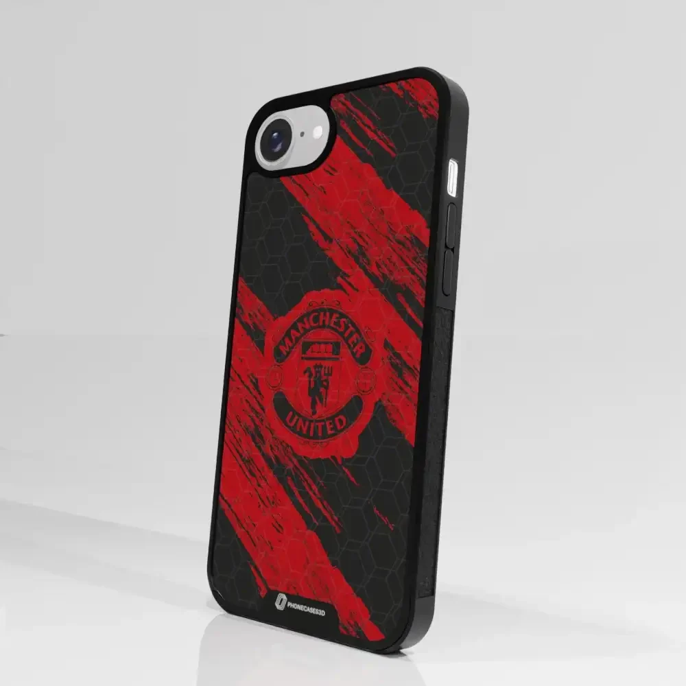 Manchester United Official 3D Phone Case Design red & black abstract - Image 91