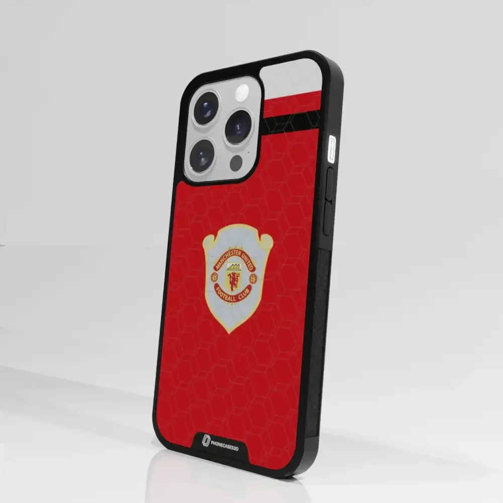 Manchester United Official 3D Phone Case Design Retro red shirt - Image 93