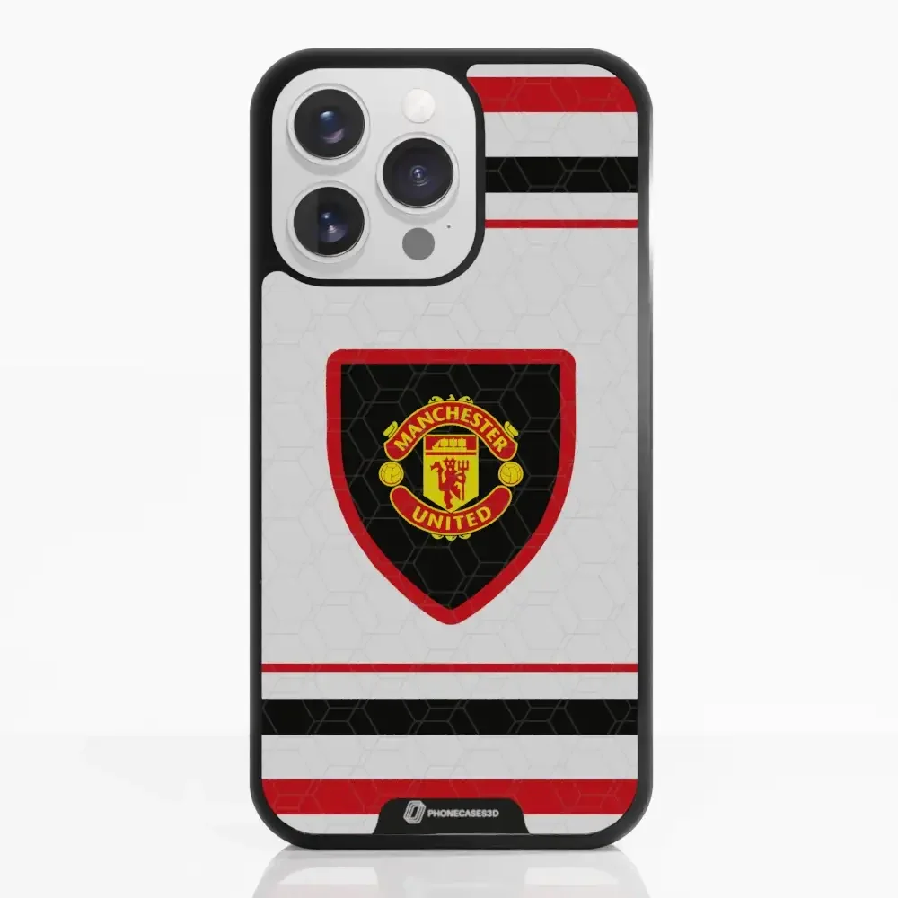 Manchester United Official 3D Phone Case Design retro white shirt - Image 10