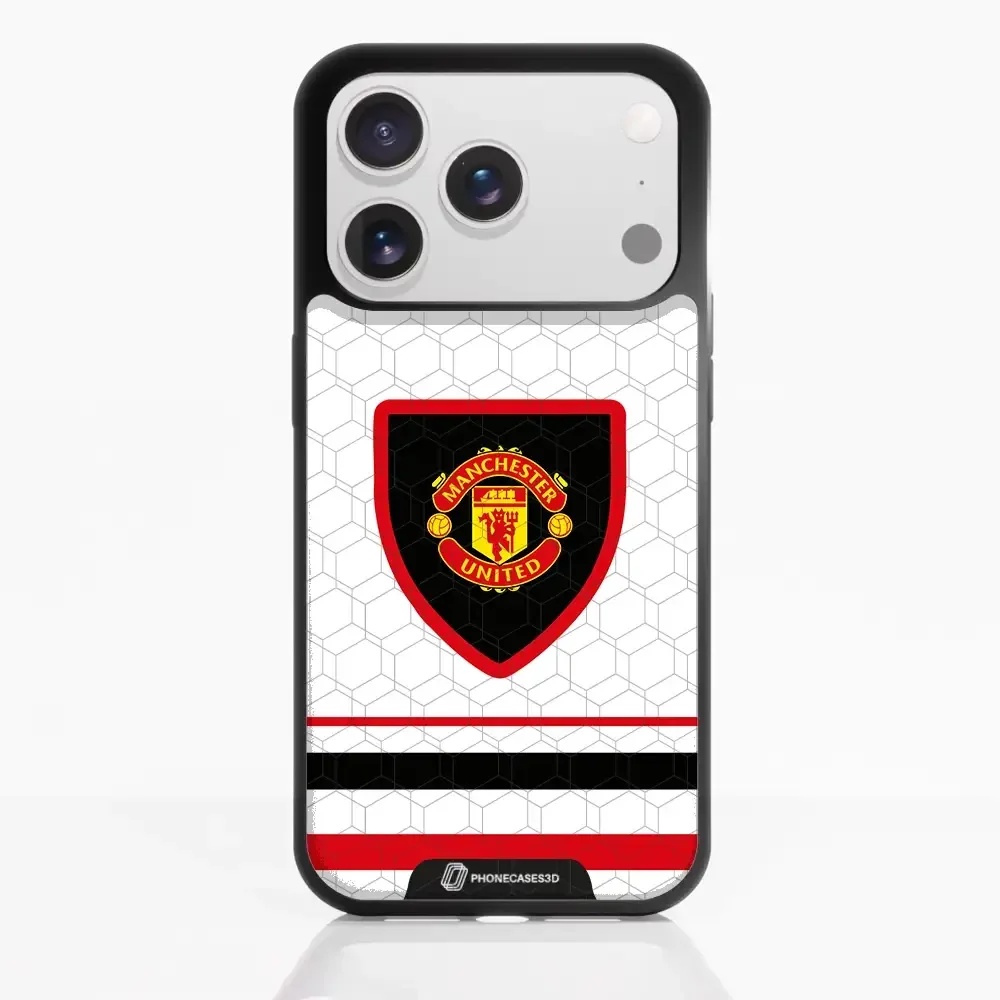 Manchester United Official 3D Phone Case Design retro white shirt - Image 115