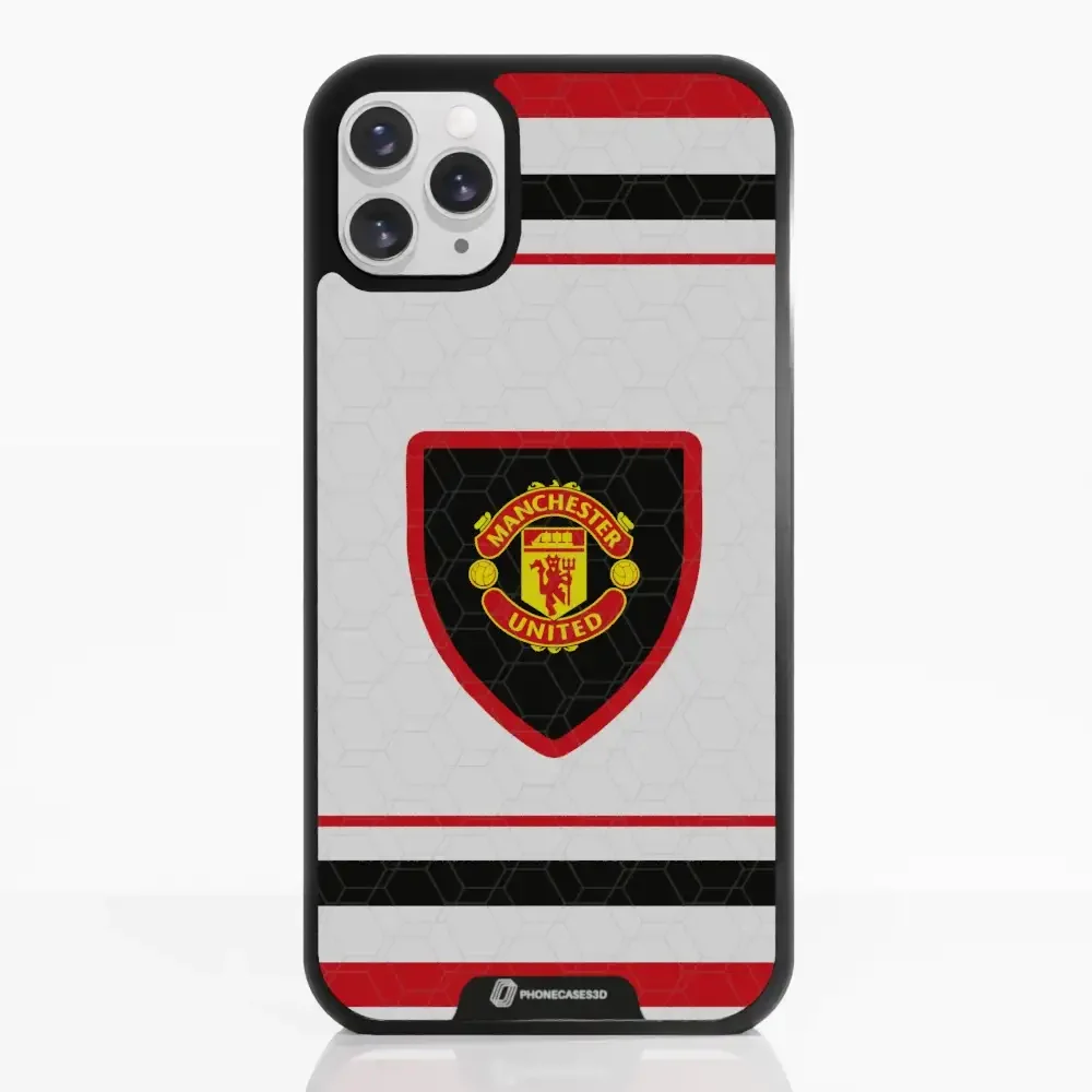 Manchester United Official 3D Phone Case Design retro white shirt - Image 3