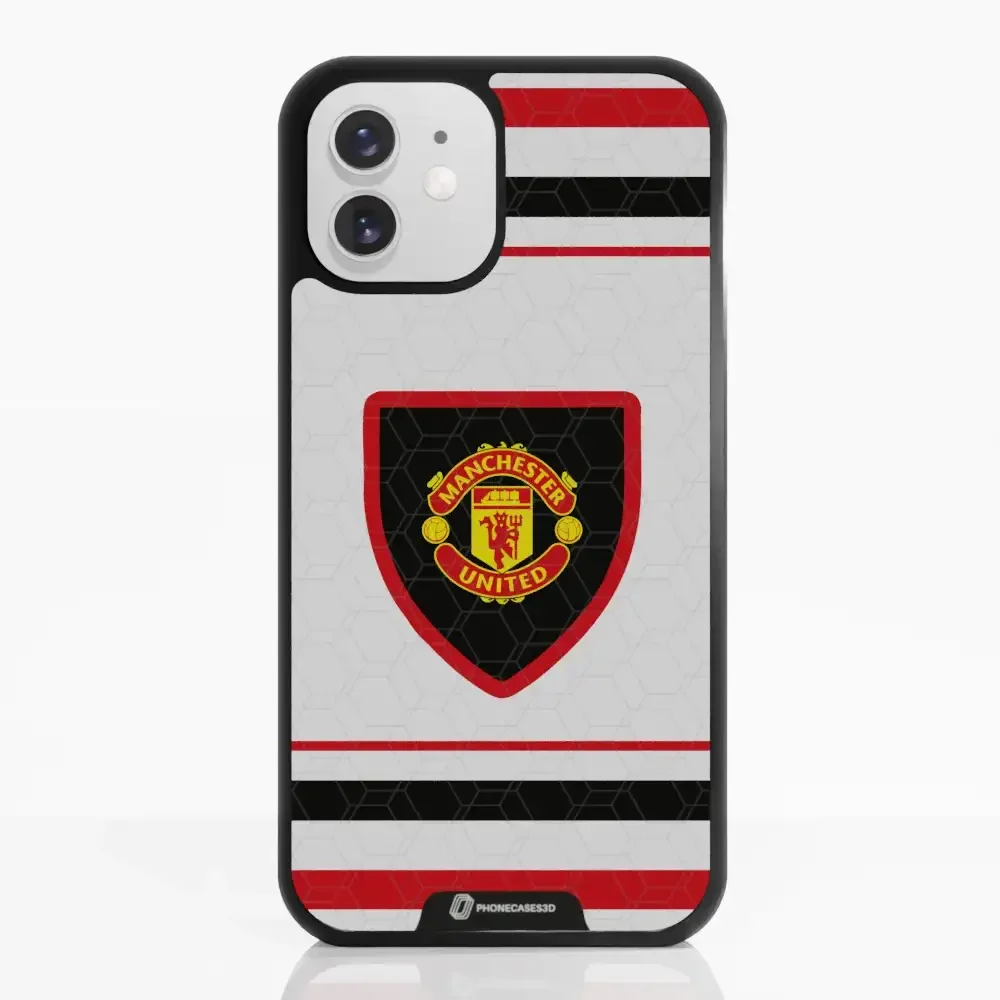 Manchester United Official 3D Phone Case Design retro white shirt - Image 4