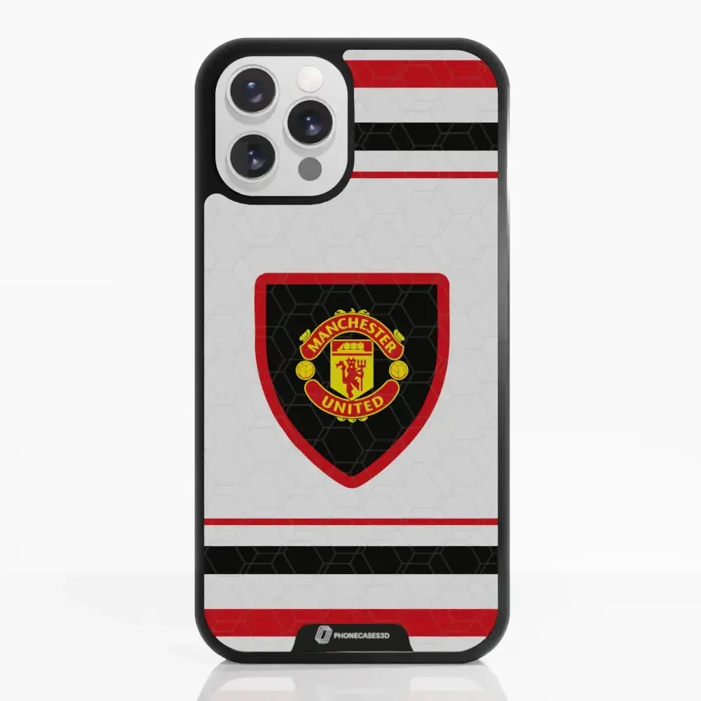 Manchester United Official 3D Phone Case Design retro white shirt - Image 6