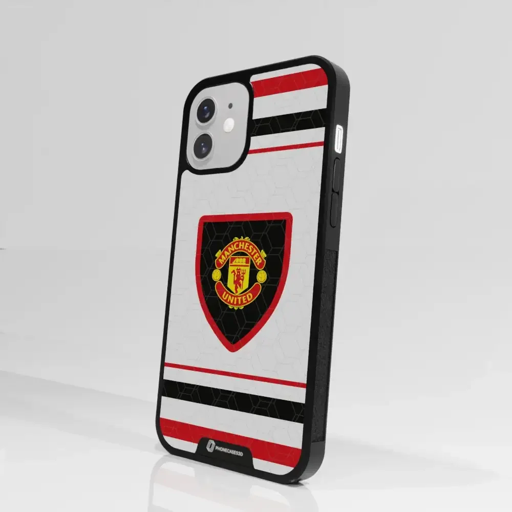 Manchester United Official 3D Phone Case Design retro white shirt - Image 74