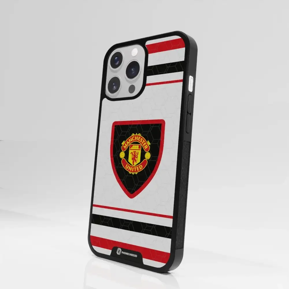 Manchester United Official 3D Phone Case Design retro white shirt - Image 84