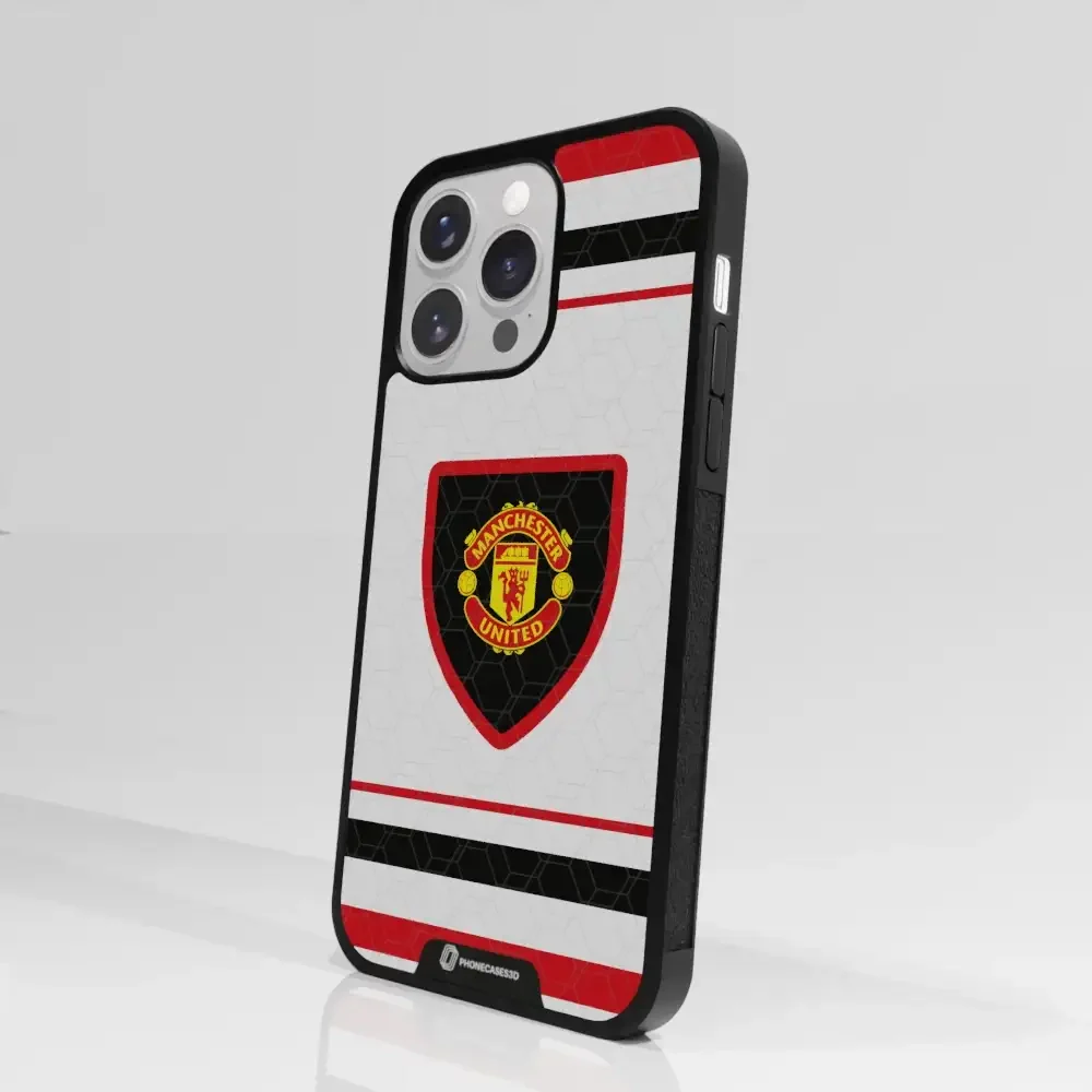 Manchester United Official 3D Phone Case Design retro white shirt - Image 89