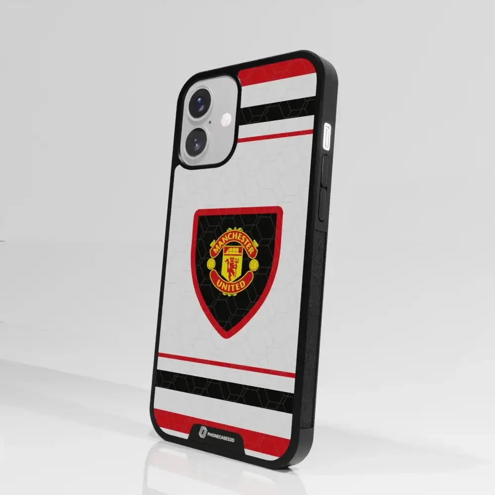 Manchester United Official 3D Phone Case Design retro white shirt - Image 92