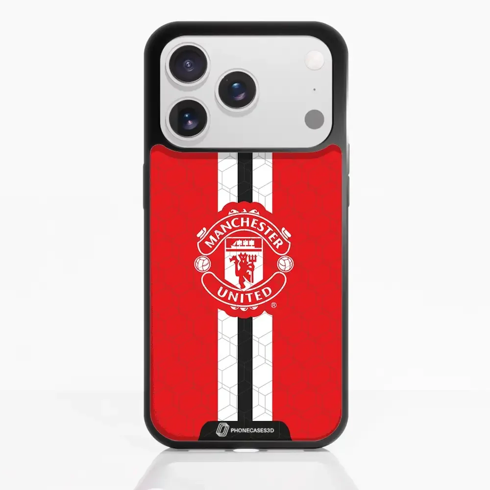 Manchester United Official 3D Phone Case Design vertical stripe - Image 115