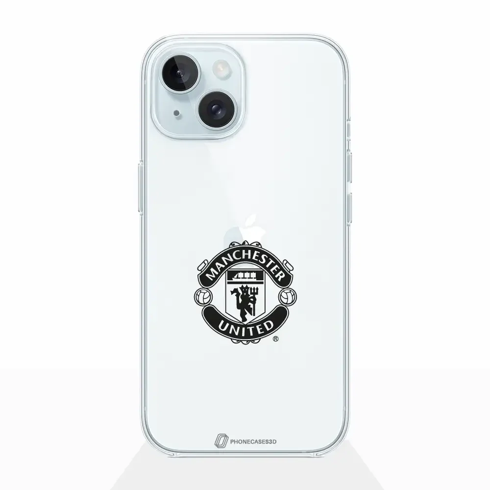 Manchester United Official Clear Phone Case vertical black shield - Image 10