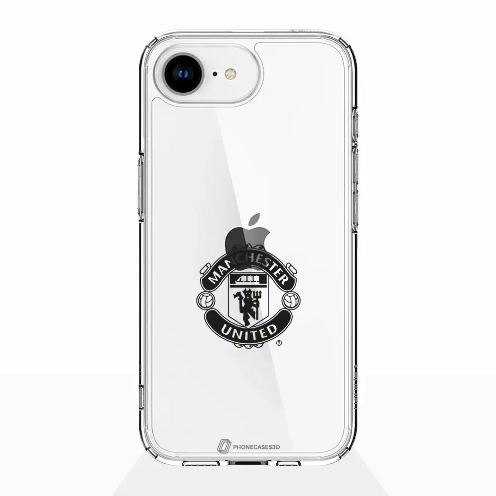 Manchester United Official Clear Phone Case vertical black shield - Image 15