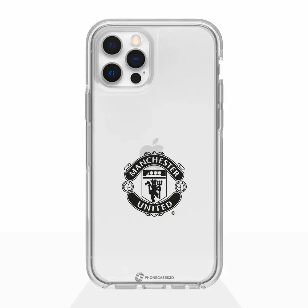 Manchester United Official Clear Phone Case vertical black shield - Image 2