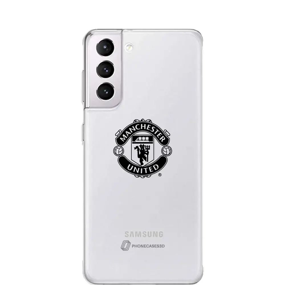 Manchester United Official Clear Phone Case vertical black shield - Image 27