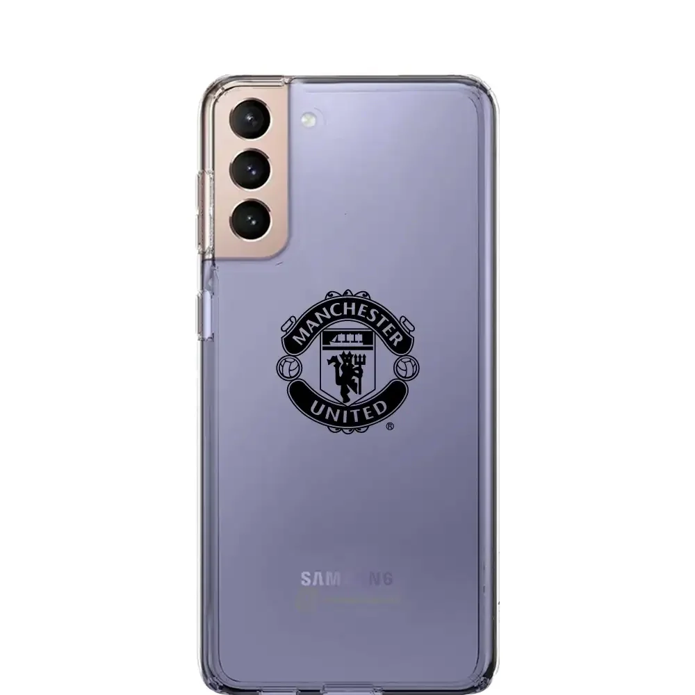 Manchester United Official Clear Phone Case vertical black shield - Image 28