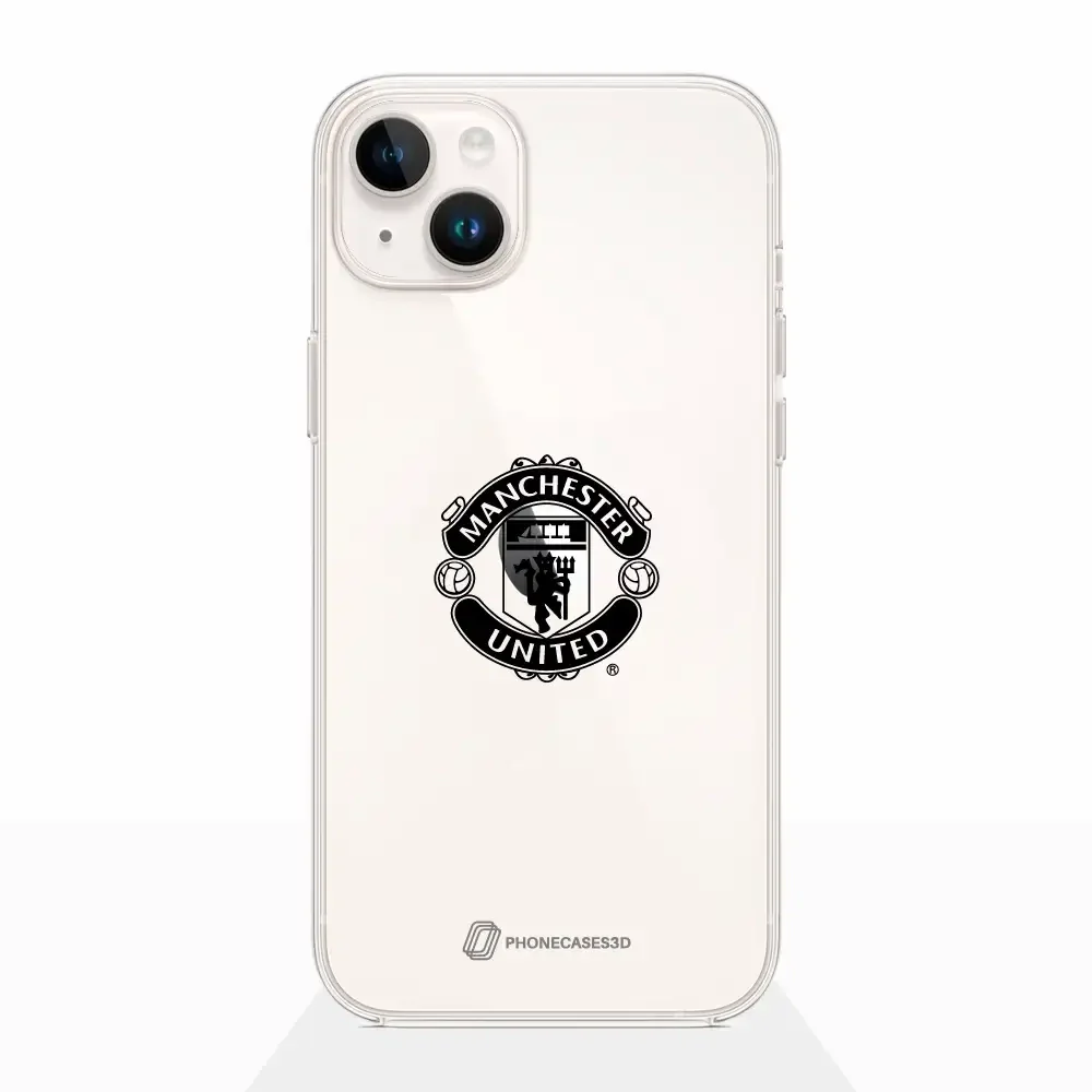 Manchester United Official Clear Phone Case vertical black shield - Image 7